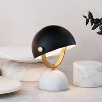Beacon Lighting Beacon table lamp Lowe, black/brass, marble base