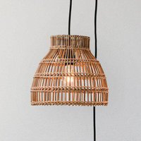 PR Home outdoor hanging light Sarah, Ø 18 cm, natural, UK plug