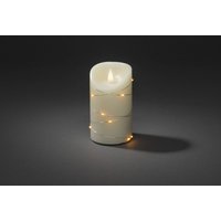 Konstsmide Christmas LED wax candle cream light colour amber height13cm