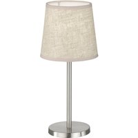 Tischleuchte Rimini, sand/nickel, Textil, Höhe 30 cm, E14