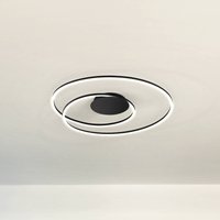 FISCHER & HONSEL Plafonnier LED HOLY, noir, Ø 68 cm, télécommande, CCT