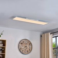 Lindby LED panel Lamin, white, 120 cm, CCT, dimmable, remote control
