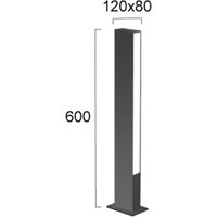 Viokef luminaire pour socle LED Lir, hauteur 60 cm, métal gris foncé, à 2 lampes.