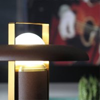 Linea Light Lampe à poser LED rechargeable Camping, brun foncé, aluminium, PMMA, CCT