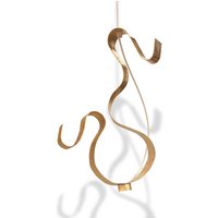 Knikerboker Curve LED pendant, 1-bulb, gold leaf