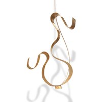 Knikerboker Curve LED-hänglampa, 1 lampa, bladguld