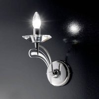 Metallux Applique ICARO 1 lampe av. verre cristal, chromé
