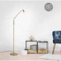 Paul Neuhaus Pino floor lamp, brass, 163 cm, dimmable, G9