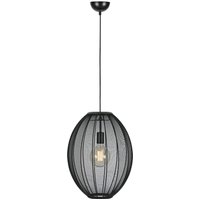 Pendellampe Florence, schwarz, Ø 40 cm, Nylon