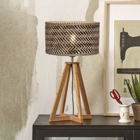 GOOD & MOJO Java table lamp pyramid natural/black