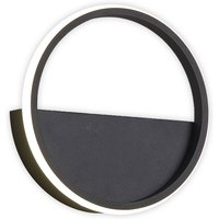 Mantra Iluminación Kitesurf LED-vägglampa, aluminium, Ø 25 cm, svart