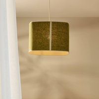 MARKET SET Dolce pendant light, avocado green, linen, E27