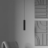 Maytoni Suspension Calipso, noir, Ø 5,6 cm, métal, GU10