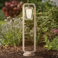 Lucande Chandan path light, 90 cm, beige, metal, IP54