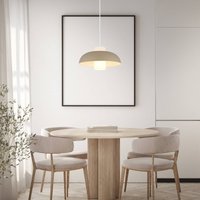 Globo Lowe hanging light, sand-coloured matt, Ø 38 cm, metal