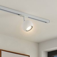 Lindby Linaro track spotlight, GU10, Ø 9 cm, white, 1-phase