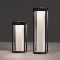 KLEWE RADIA MAXI MOON LED solar lamp, anthracite, 50 cm, IP65