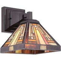 QUOIZEL Vägglampa Stephen i Tiffany-stil