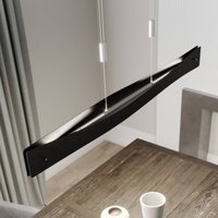Quitani LED hanging light Lian, black/aluminium