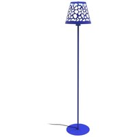 Aluminor Nihoa floor lamp, perforated, blue/white
