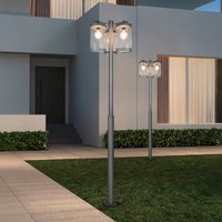 Trio Lighting Luminaire d'extérieur Sambesi, H 240 cm, anthracite, détecteur crépusculaire
