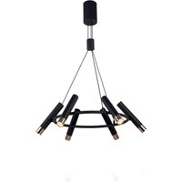 Searchlight Elegance pendant light, 6-bulb black