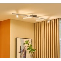 Lindby LED-taklampa Pilou, 4 lampor, dimbar, krom