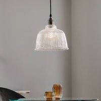Lamkur Hänglampa Leana, glas klar, 1 lampa, krom