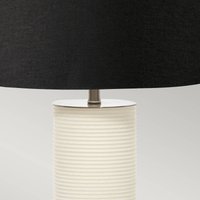Elstead Textilbordslampa Ripple fot vit/skärm svart