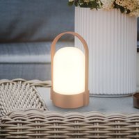 Briloner ASA LED rechargeable table lamp, copper-coloured, height 15.5 cm, IP44