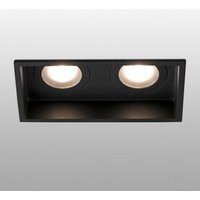 FARO BARCELONA Inbyggnadslampa Hyde, 2 lampor IP44 svart