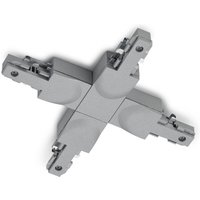 Trio Lighting X-connector DUOline two-circuit track, titanium
