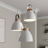 Pendellampe Bergen, 3 lyskilder, rund, hvid