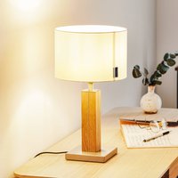 HerzBlut Dana table lamp natural oak, white, 41 cm