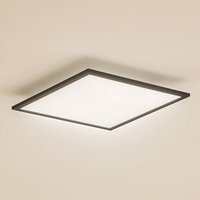 Lindby LED panel Enhife, black, 40 x 40 cm, metal, 4,000K