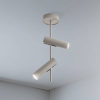 SIGMA Leda 2 downlight, taupe, 2-bulb, steel, GU10, height 55 cm
