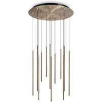 Ideallux Ideal Lux Filo LED-hänglampa 12 lampor mässing