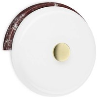 DESIGN BY US Trip LED wall light, burgundy/white, marble, glass, 2,700 K