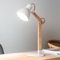 Fabas Luce Table lamp Sveva in wood, white/ash
