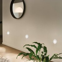 Paulmann LED recessed wall light, white, round, plastic