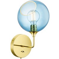 DESIGN BY US Ballroom Short vägglampa, blå, glas, handblåst