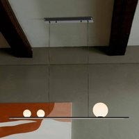 Schuller Valencia LED-pendellampa Mila, svart, längd 120 cm, metall