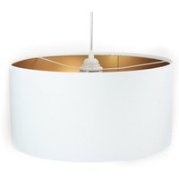 Maco Design Salina pendellampa, vit/guld Ø 40cm