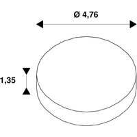SLV Dekoring Noblo, gris, Ø 5 cm, plastique