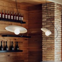 Milan Iluminación Milan Wire pendant light Ø 24 cm mink-coloured