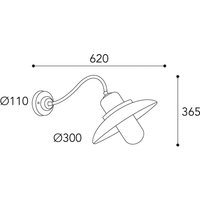 Moretti Luce Utomhusvägglampa Patio 1351 mässing antik/klar