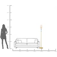 KARE Golvlampa Allegra, guld/blå/rosa, 165 cm hög, E14