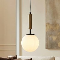 Luminex Nalo hanging light, 1-bulb, black/brass