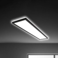 Briloner LED-taklampa Tava, svart, plast, 98cm, bakgrundsbelysning