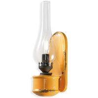 Ferroluce Vintage wall light in a torch design, yellow